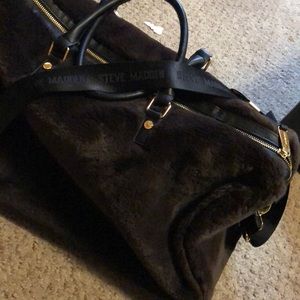 Steve Madden chocolate BSoft weekender Duffel bag